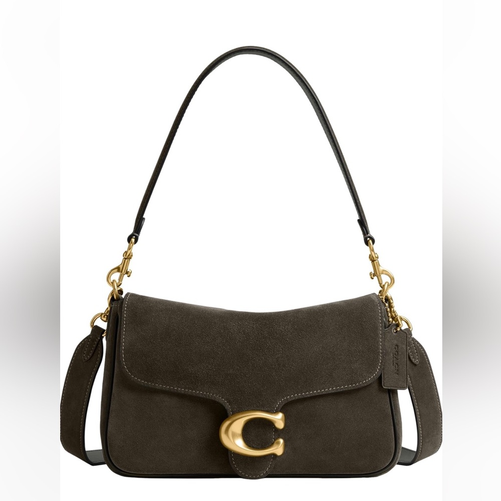 Coach Soft Tabby in Olive Suede - Picture 9 of 12
